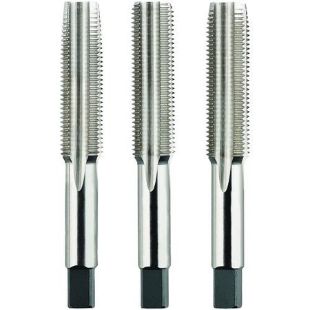 MORSE Hand Tap Set, Straight Flute, Series 2046, Imperial, 3 Piece, 3416 Size, GroundUNF Thread Standa 32718